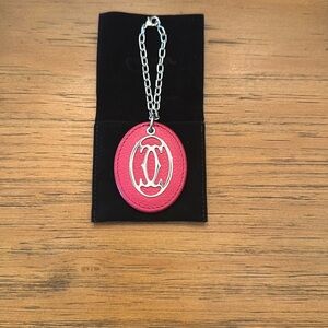 Cartier pink sapphire key ring